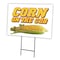 Signmission Corn On The Cob Yard Sign & Stake outdoor plastic coroplast window, C-2436 Corn On The Cob C-2436 Corn On The Cob - alternate 1